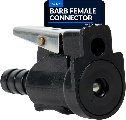 Five Oceans 5/16-Inch Barb Female Fuel Line Quick Connector, Compatible with Ethanol Blended Fuels