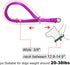 Reflective Slip Dog Collar with Soft Padded Loop for Dogs Training (5/8" W x 15.5" L, Purple), Suitable for 20-38 lbs