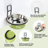 Elevated Cat Bowls, Wall Mounted Cat Food Dish, Raised Cat Food and Water Bowls, Stainless Steel Elevated Pet Bowls with Stand, Nonslip No Spill Pet Feeding Bowls (2 Packs) (Green)