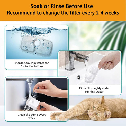 24 Packs PLWF005/PLWF115/PLWF105/PLW106/PLWF116/PLWF305,Replacement Cat Water Fountain Filter Replacement Compatible
