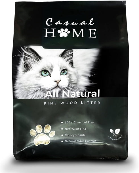 Casual Home 100% Natural Pine Wood Non-Clumping Cat Litter Wood Pellets