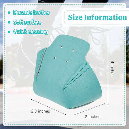 Geyoga 4 Pieces Artificial Leather Toe Cap Guards - Protectors for Quad Roller Skate