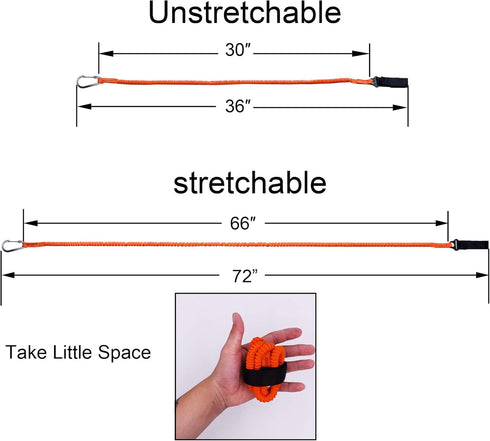 YYST Orange Paddle Leash, Paddle Holder Tool Lanyard - No Paddle Included