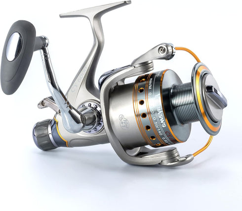 Yoshikawa Baitfeeder Spinning Reel, 5.5:1, 11 High Power Ball Bearings, 30Lb Drag, Saltwater/Freshwater