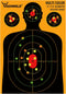 Highwild Silhouette Splatter Paper Targets, 12 x 18 Inch, Splash Effect of Multiple Colors