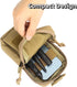 PreciousU Tactical Molle Accessory Pouch - Backpack Shoulder Strap Bag with Double-Zipper Pocket for Outdoor Gear