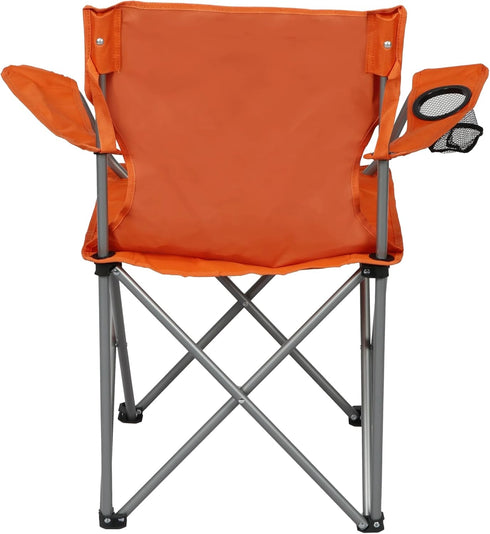 Generic Backpacking, Quad Folding Camp Chair with Cup Holder, Portable Compact Outdoor Chair for Camping, Hiking