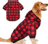 Plaid Dog Sweaters Hoodies for Dogs Cats, Warm Soft Sweatshirts for Christmas and Everyday Wear (X-Large)