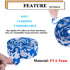 KINGOU White & Blue Camouflage EVA Road Bike Handlebar Tape, 2PCS Per Set