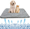 BAMY Cat Cooling Mat Summer Dog Silk Pad, Self Cooling Cushion Washable Kitten Ice Blanket with Duck Strawberry Pattern