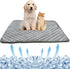 BAMY Cat Cooling Mat Summer Dog Silk Pad, Self Cooling Cushion Washable Kitten Ice Blanket with Duck Strawberry Pattern