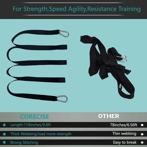 Weighted Training Waist Belt for Pulling Sled and Tires, Sled Trainer Pull Leash for Strength Speed Agility Training
