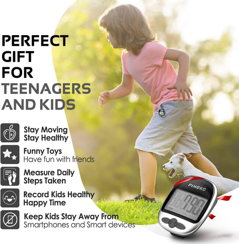 PINGKO Multi-Function Portable Outdoor Sport Pedometer - Step, Distance, Calories, Counter
