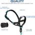 Pawaboo Dog Muzzle, Adjustable Head Halter Collar, Reflective Nylon, Anti-Biting Control, Small Size, Black