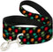 Dog Leash, Palm Trees Black Multi Color, 6 Feet Long, 1.0 Inch Wide