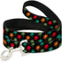 Dog Leash, Palm Trees Black Multi Color, 6 Feet Long, 1.0 Inch Wide