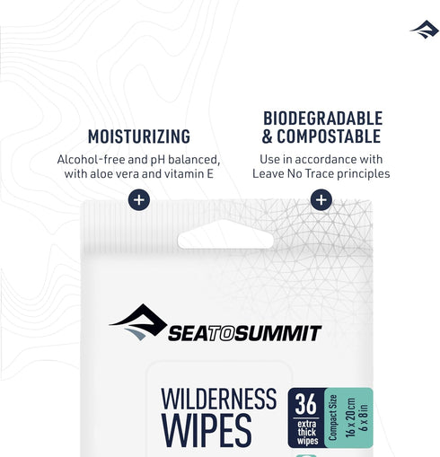 Summit Sea to Wilderness Wipes Rinse-Free Shower Wipes