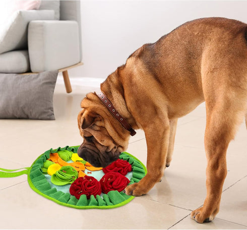 WishLotus Slip-Free Pet Snuffle Mat with Hanging Rope, Snuffle Mat for Dogs to Consume Energy and Relieve Stress, Pet