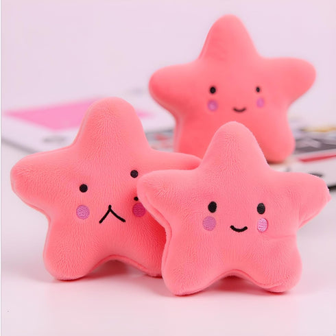 Galepromot 2Pcs Star Plush Pet Dog s Cute Squeaky for Interactive Dog Chew for Pet Dog Puppy Training Playing, Squeak