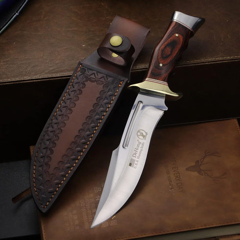 WPKOPYA DeHong-78 Hunting Knife, Tactical Fixed Blade Knife with Sheath