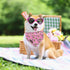 ARING PET Bee Dog Bandanas, Spring Yellow Pink Bees Pet Bandana Scarf Triangle Bibs for Puppy Small Medium Large Boy