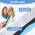 Quilax Metal Dog Comb, Stainless Steel Teeth Dematting Comb for Dogs Cats, Dog Grooming Combs, Pet Hair Combs