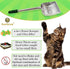 SunGrow Cat Litter Scoop, Stainless Steel Long Handle Poop Scooper for Chicken Coop, 9” Handle, 5” Wide Mouth