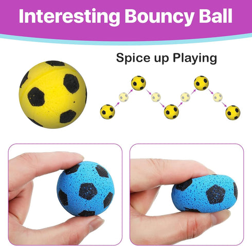 SPOT Sponge Soccer Ball Cat Toys - Interactive Plush Toy, Fun for Cats & Kittens to Bat & Chase, 1.5" Assorted 4-Pack