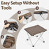 Grope Portable Camping Table with Aluminum Table Top, Folding Beach Table Easy to Carry, Prefect for Outdoor, Picnic