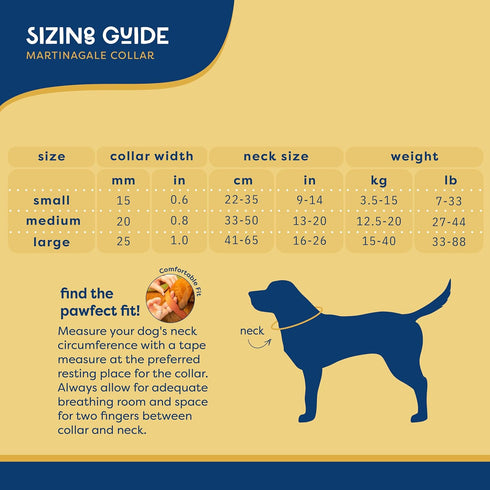 Martingale Heavy Duty Dog Collar for Large Dogs, Durable Slip-on Reflective Training Collar with D-Ring (Brick)