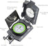 IP65 Anbte Compass Hiking Survival, Waterproof Metal Compass with Sighting Clinometer and Carry Bag, Multifunctional