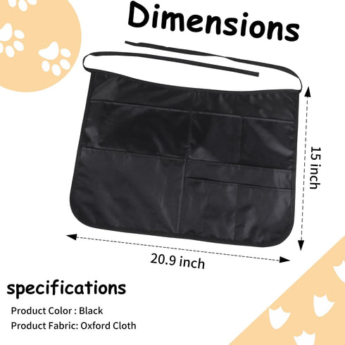 Rsobl Pet Groomer Pocket Apron, Waterproof Grooming Apron for Beauticians, Pet Grooming Kit for Cats and Small Dogs