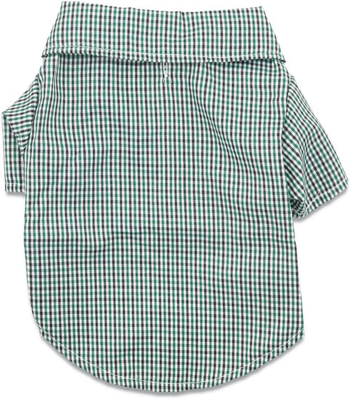 DroolingDog 3 Pack Plaid Dog Tee Shirt, Puppy Button Up Shirts, Breathable Summer T-Shirts for Small Dogs