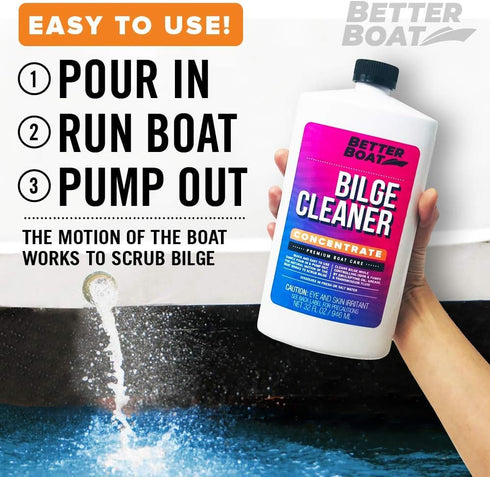 Premium Boat Bilge Cleaner, Marine Concentrate for Heavy Duty Cleaning, Removes Grease, Oil, and Fuel, Ideal Boat Soap