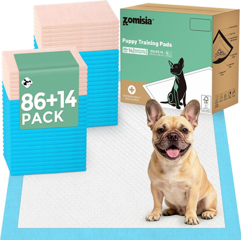 ZOMISIA Puppy Pee Pads with Health Monitoring 100 Count for Dogs 22"