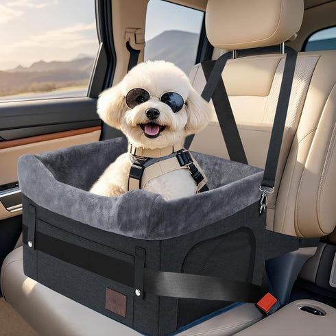 PetsHome Dog Car Seat for Small Dogs, Detachable Washable Pet Booster Seat