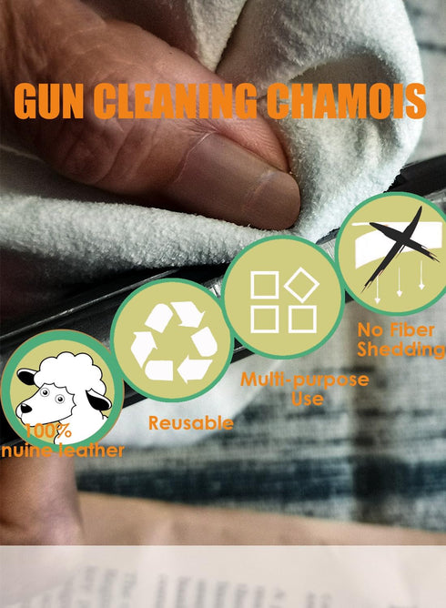 Gun Snake Cleaner, Barrel Rope for Handguns and Rifles, Gun Cleaning Kits with Cloth and Supplies