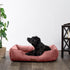 Modern Threads Luxury Dog Bed - Comfortable Tufted Velvet Cushion for Small to Large Dogs, Machine Washable, Rosewood