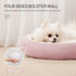 Love's Cabin Round Donut Cat and Dog Cushion Bed, 20in Pet Bed for Cats or Small Dogs, Anti-Slip & Water-Resistant, Pink