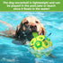 Dog Toys Soccer Ball - Interactive Tug of War Toy, Durable Water Ball for Small & Medium Dogs - Green & Yellow (6 inch)