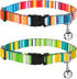 BRONZEDOG Breakaway Nylon Cat Collar with Bell, 2 PCS Aztec Tribal Pattern Safety Collars for Cats