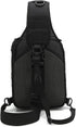 Backpack Pack Pack Tactical Sling Bag for men,Shoulder Molle Assault Range Bags Chest Day Diaper Bag (Black)
