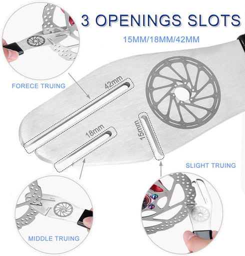 JONMON Bike Rotor Truing Fork, Bicycle Disc Alignment Wrench for Mountain and Road Bike Brake Disc Adjuster