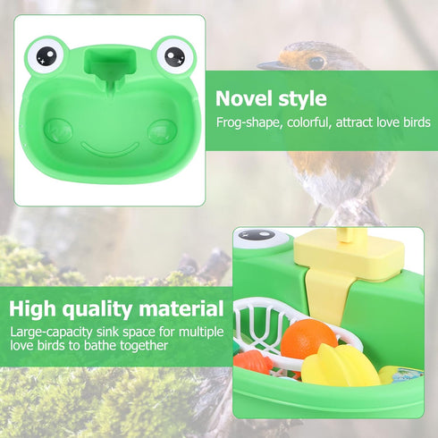 1 Set Bird Bath Tub Bird Bath Basin Bird Bathing Tubs Pet Shower Tub Pet Bathing Supplies Bird Shower Tub Pet Bird