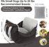 Leath-Aire Dog Car Seat for Small Dogs, Waterproof Booster Seat with Storage Pockets and Clip-On Safety Leash, Portable