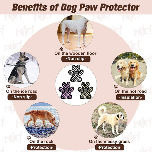 BEAUTYZOO Dog Paw Protectors, Anti-Slip Grip Pads for Small Medium Large Dogs on Hardwood Floors, 24 Pads, XXXL