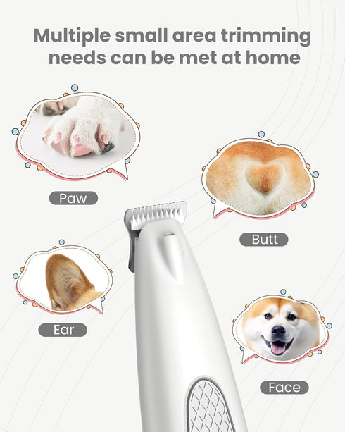 Trimmer Trimmer PAPMINI Dog Paw with LED Light, Ultra-Low Noise Paw for Dogs, Cordless Dog Clippers for Grooming