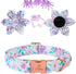 Lionheart Glory Dog Collar, Adjustable Purple Floral Pattern Collar for Large Dogs