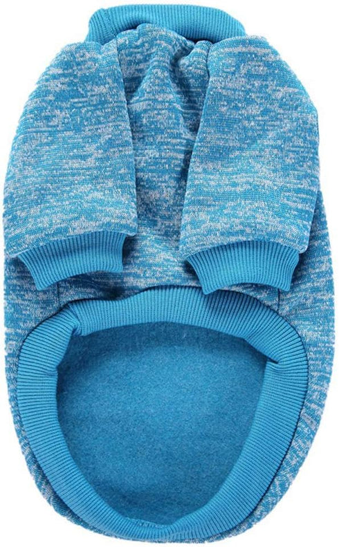 Jecikelon Dog Sweater for Small Dogs, Soft Winter Clothing, Warm Outfit (Light Blue, M)