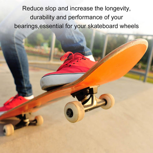 Hotop 56 Pcs Skateboard Truck Hardware Kit, Includes 8 Spacers, 8 Axle Nuts, 40 Speed Rings for Skateboard and Longboard